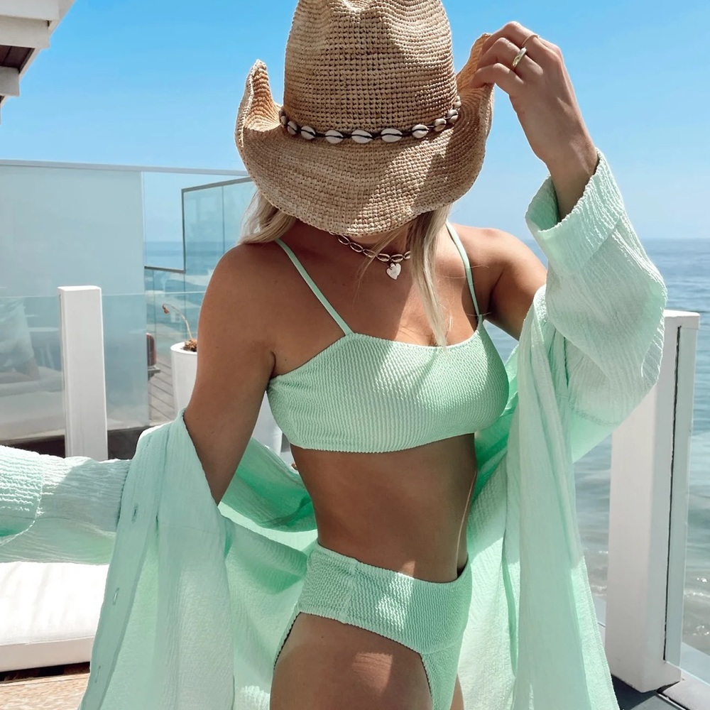Show me Your MuMu green bathing suit coverup
